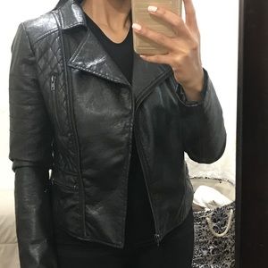 Black material girl leather jacket